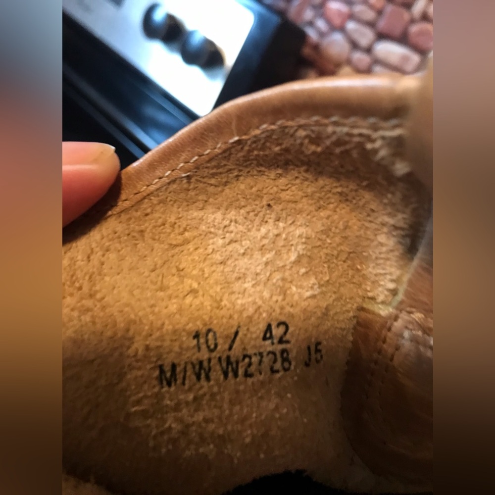 BORN Tan High Quality Leather Pull On Western Cowboy Boots Sz 10/42 M/W W2728 J5 - Picture 13 of 14